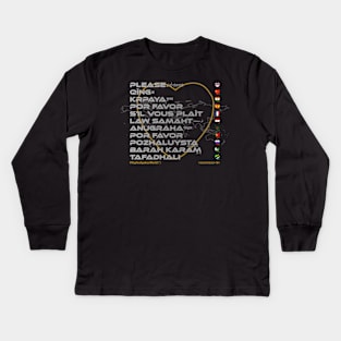 PLEASE: Say ¿Qué? Top Ten Spoken (World) Kids Long Sleeve T-Shirt